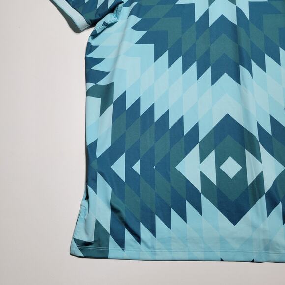 NWT Greyson Mens Big Sky Polo Shirt Bold Geometric Pattern $118 Rtl Size Large - Picture 16 of 16